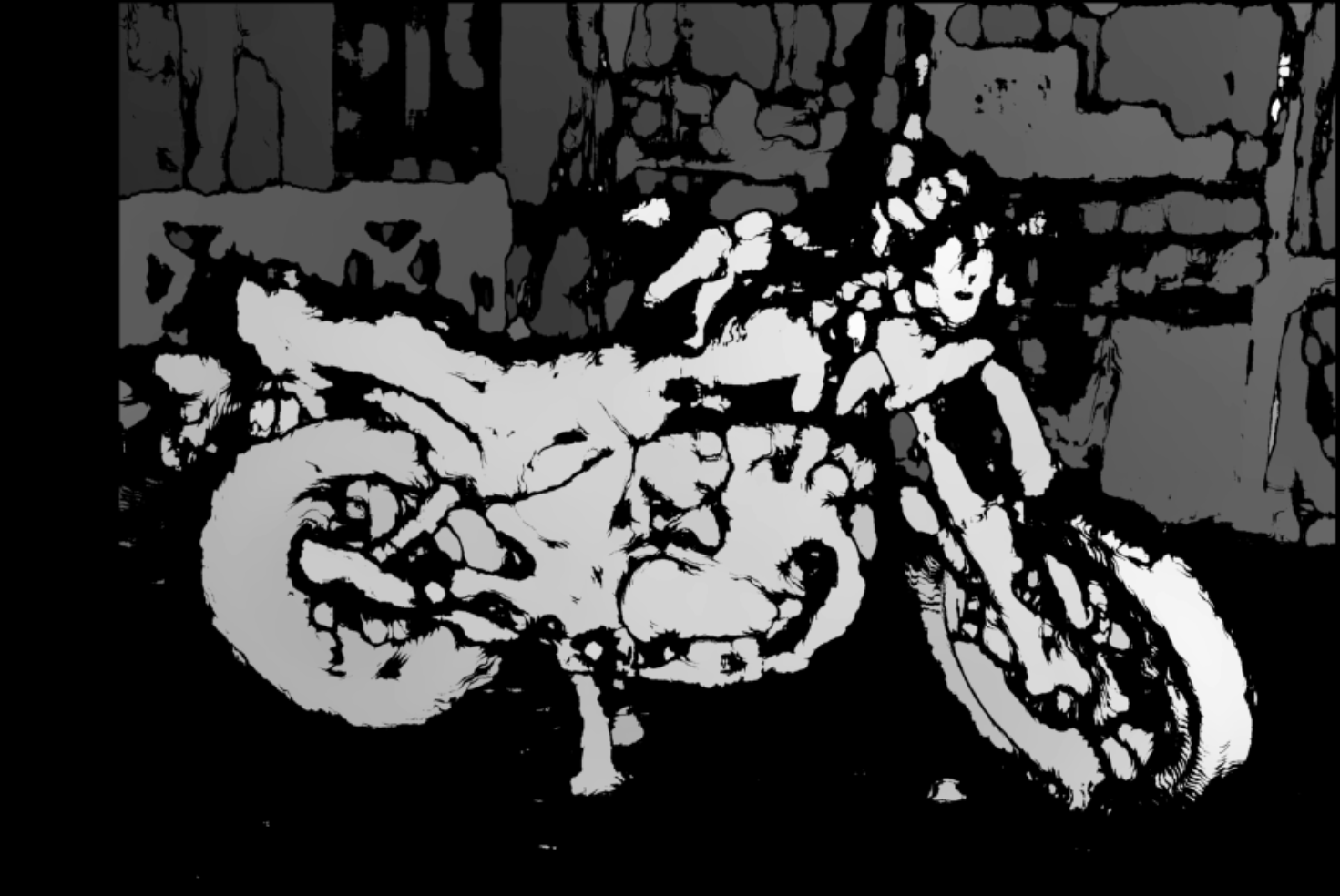 Disparity map showing depth contrast